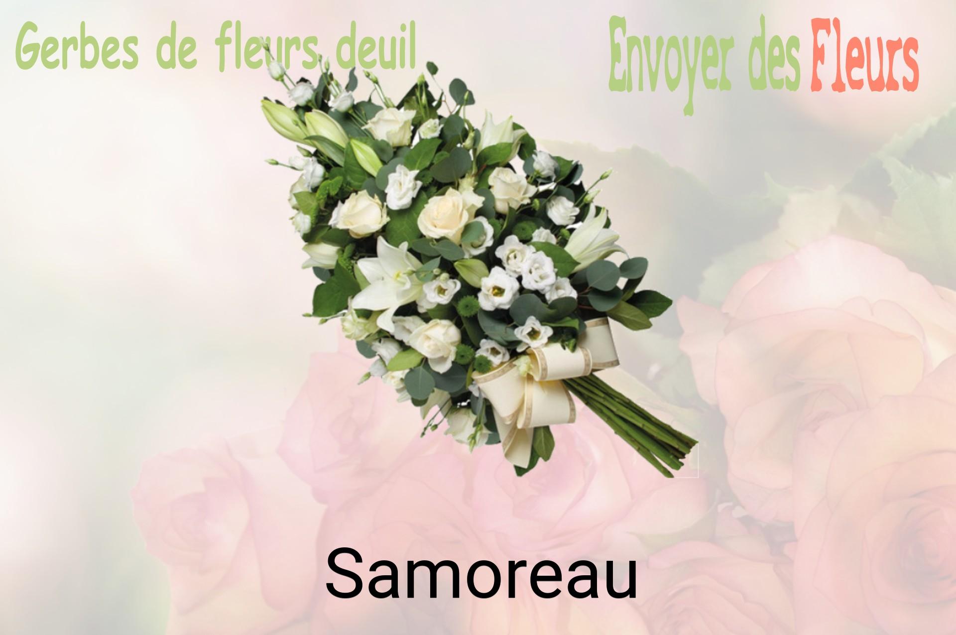 Gerbe de fleurs de deuil livrée à Samoreau
